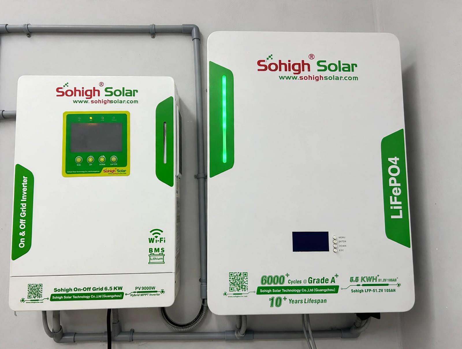 Installation d’un onduleur et d’une batterie solaire